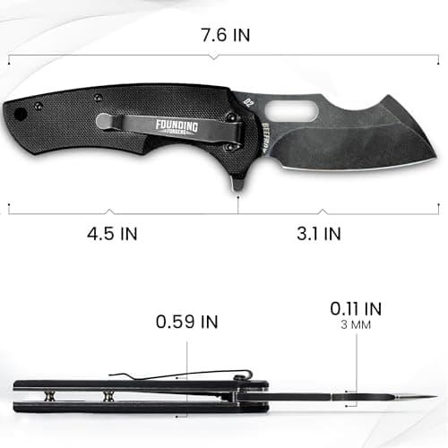 BEEFBOY Stone Wash D2 Pocket Knife for Men | Folding Flipper Knife with Case
