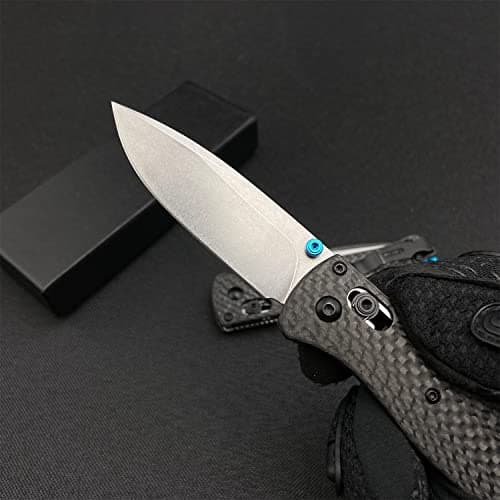 EDC Bugout Knife with Carbon Fiber Handle and Belt Clip