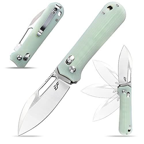 Eafengrow EF963 Jade Folding Knife with D2 Blade and G10 Handle