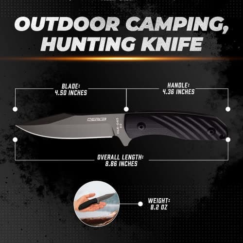 OERLA OLK-D45 Tactical Survival Knife with Kydex Sheath