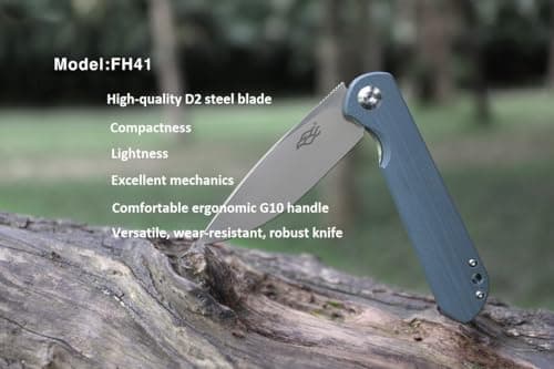 Ganzo Firebird FH41 Grey Pocket Knife D2 Steel G10 Handle Outdoor Hunting EDC