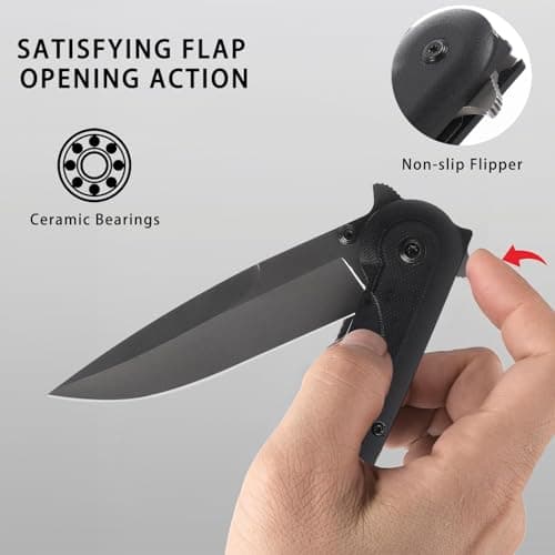 D2 Steel Multifunctional Pocket Knife for Men, Edc, Outdoor, Camping