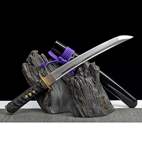 21 Inch Black Folded Steel Tanto Japanese Samurai Sword Full Tang (Small)