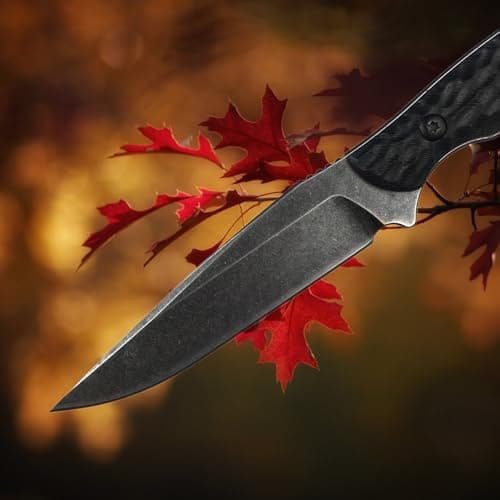 HUAAO 8.23 Tactical Knife with Kydex Sheath, 3.46 Full Tang Blade for EDC, Camping, Hunting, and Fishing
