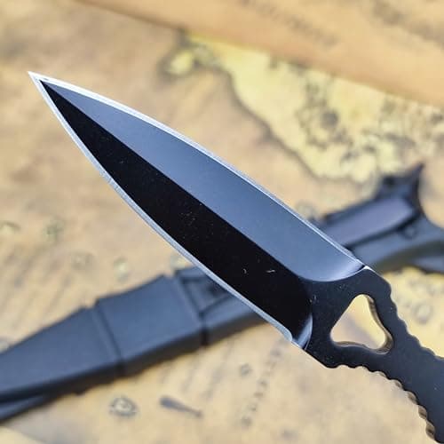 Socp Dagger EDC Tactical Fixed Blade Knife with Sheath and Clip