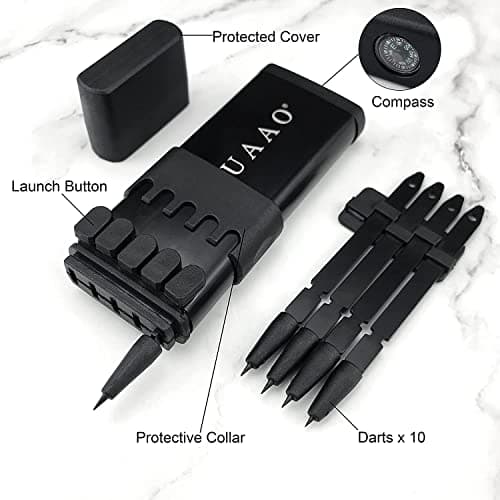 HUAAO Metal Dart Launcher: Precision Shooting for Hunting, Camping, Self-Defense, and Survival – Perfect Gift for Men
