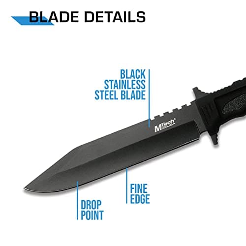 MTECH USA MT-086 Black Fixed Blade Hunting Knife