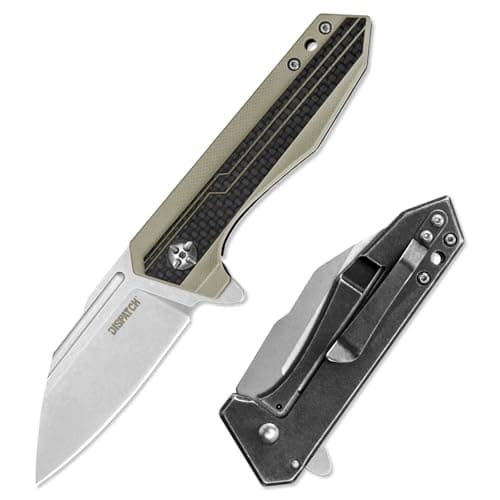 Axis Lock Pocket Knife, 3.46" D2 Steel Blade, G10 Handle, Crossbar Lock, Camping & Hiking — Gray Pocket Knife