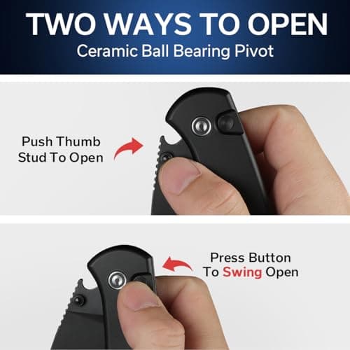 CIVIVI Pocket Folding Knife - Button Lock with Thumb Stud, 2.98" 14C28N Blade, Aluminum Handle, Qubit Utility Knife