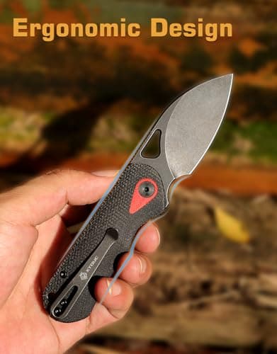 Compact 2.5 Folding Knife with Micarta Handle - Ideal Gift for Men and Women