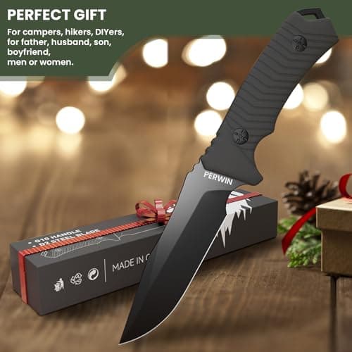 Bushcraft Survival Fixed Blade Knife D2 Steel G10 Handle