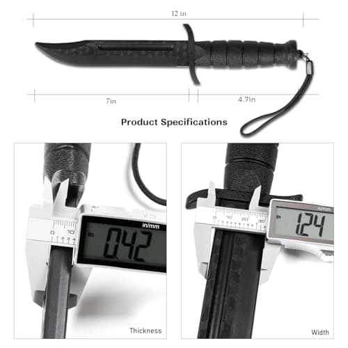 RTCT Black Polypropylene Training Daggers (2 Pack) Safe for S/F Training