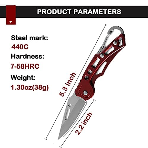 2-Pack Tactical Pocket Knives, Super Sharp 2.2 Inch Blade, Ideal for Camping & Survival Activities