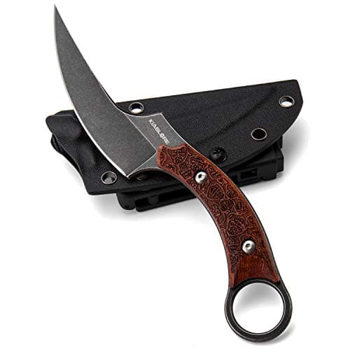 Black G10 Handle 440C Stainless Steel Outdoor Survival Field Knife with Sheath