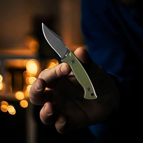 Compact 2.4" Fixed Blade Neck Knife, D2 Steel, Dark Stonewash, G-10 Handle