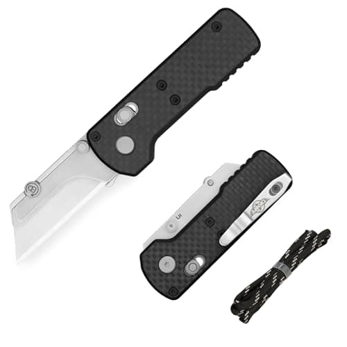 OKNIFE Otacle U1 Folding Utility Knife with Rail Lock and Pocket Clip — Carbon Fiber