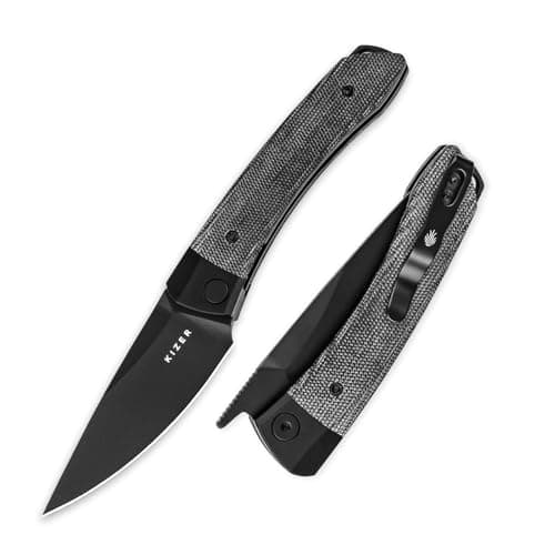 Kizer Mini Momo EDC Pocket Knife, 3.2" Nitro V Blade V3663M1 — 154CM Blade+Aluminum&Micarta Handle