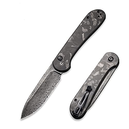 CIVIVI Elementum Button Lock Damascus Blade Knife - EDC C2103DS-3