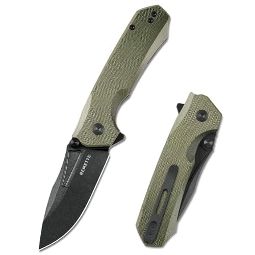 Rhino 0210 D2 Steel EDC Pocket Knife, Durable G10 Handle, Folding for Men, Camping & Hiking