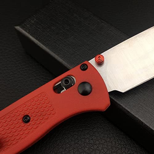 7.4in Satin Finish 8Cr13MoV Drop Point Grivory Handle Pocket Knife for Men (Red)