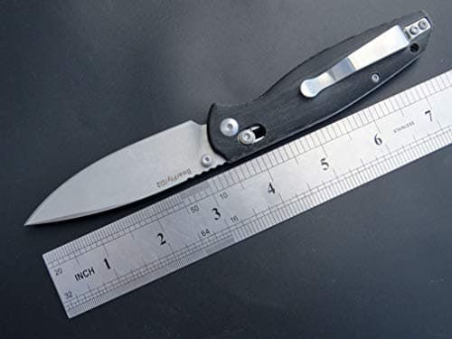 Eafengrow EF966 D2 Blade Tactical Knife with Micarta Handle (BLACK)