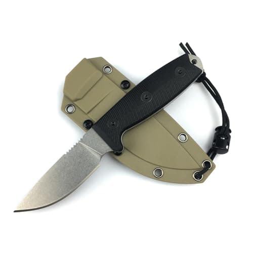 Tactical Survival Knife with 8.3in Fixed Blade, 3.15in 9Cr18Mov Blade, and Nonslip G10 Handle