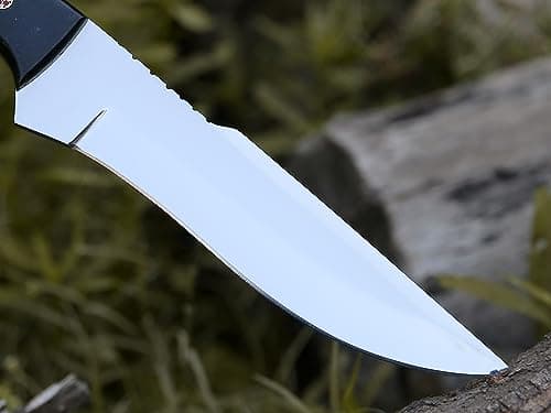 HMC Handmade Mirror Polished D2 Stainless Steel Fixed Blade Hunting Knife (Mirror)