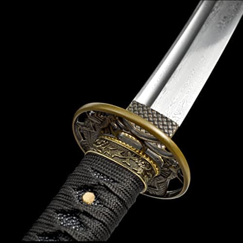 21 Inch Black Folded Steel Tanto Japanese Samurai Sword Full Tang (Small)