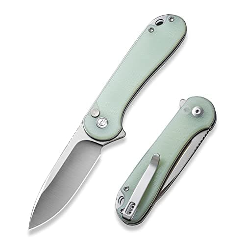 CIVIVI Elementum II Damascus Blade Pocket Knife, Deep Carry Clip, EDC C18062PB-DS1 — Natural