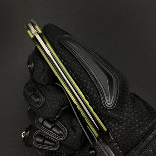Olive Green Composite Steel Dividend Folding Knife with Liner Lock for Camping