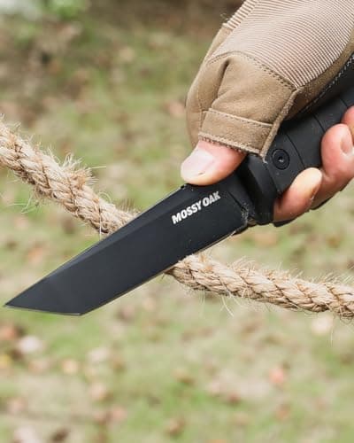 Mossy Oak 14C28N Full Tang Tanto Knife for Survival, Hunting, and Outdoor Use