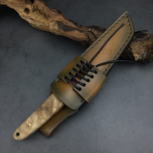 Outdoor Full Tang Hunting Knife with Leather Sheath