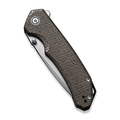 CIVIVI Brazen Pocket Knife, 3.5-Inch Tanto D2 Blade, Micarta Handle Camping Knife