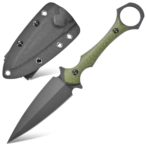 Gtkii GTK292 Fixed Blade Knife: D2 Steel G10 Handle EDC Tool for Outdoor Adventure — green