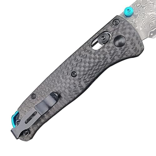 HUAAO Damascus Pocket Knife for Men, Axis Lock, Carbon Fiber Handle, Pocket Clip, EDC Gifts
