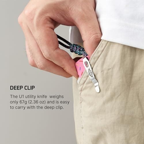 OKNIFE Otacle U1 Folding Utility Knife with Rail Lock and Pocket Clip