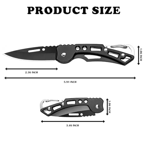 3 Pack Stainless Steel Pocket Knife, Self Defense & Outdoor Tool for Men & Women