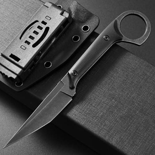Ccanku C1140 D2 Blade G10 Handle Knife for Outdoor, Survival, Hiking, Camping (Black)
