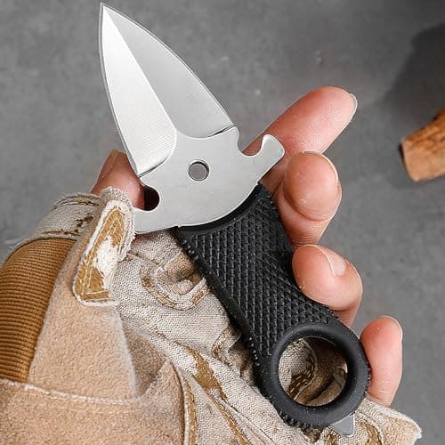 Hunter Force Full-Tang Mini Fixed Blade SOCP Knife, Hard Kydex Sheath for Outdoor Hunting, Camping & Fishing