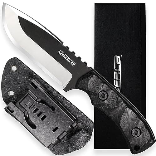 OERLA TAC DE-0014 420HC Stonewashed Camping Knife with G10 Handle