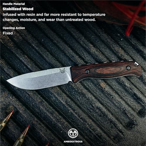 Benchmade Saddle Mountain 15002 Hunting Knife Wood Handle