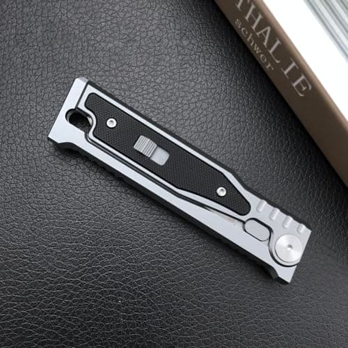HUAAO EDC Pocket Knife, 3.15 D2 Steel Blade, G10 Handle, Folding Outdoor Knife for Men