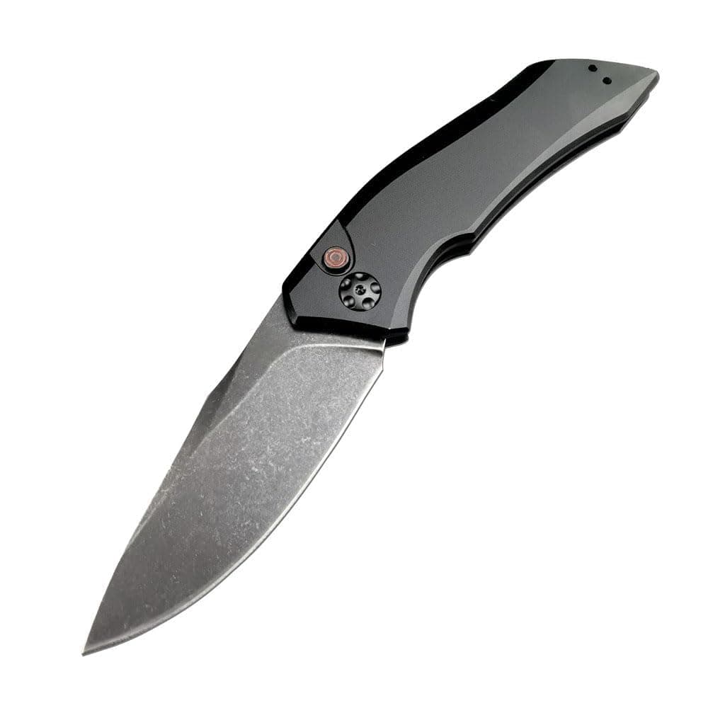 HUAAO 9Cr13MoV Steel Blade Survival Folding Knife (Black)