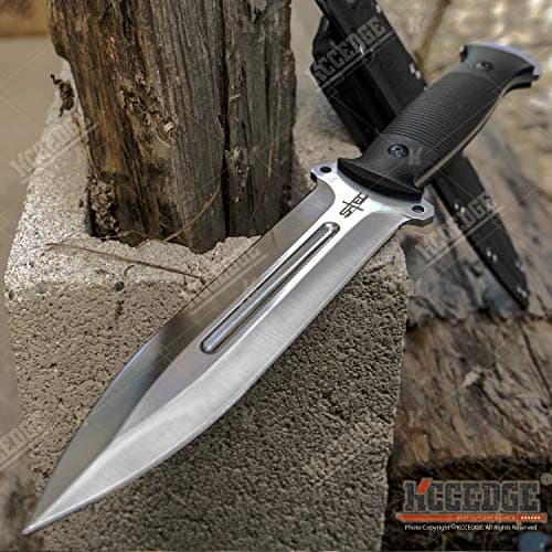 Tactical Survival Knife with Kydex Sheath and G10 Handle
