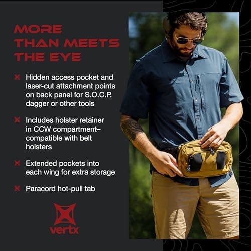 Tactical Crossbody Fanny Pack for Men and Women - Concealed Carry, EDC, Travel, Work