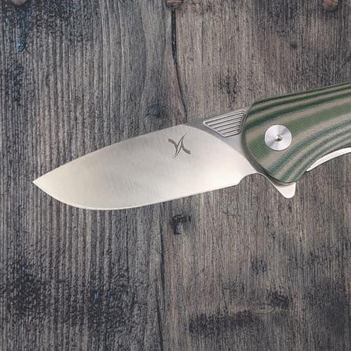 HUAAO Assisted Opening 8Cr13MOV Pocket Knife, 8.3in Folding EDC Knife with G10 Handle