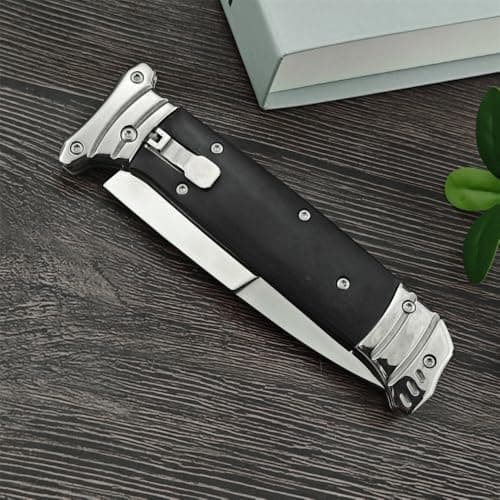 Goshawk 8.7" Assisted Opening Knife, Men's Survival Tool, Wenge Wood Handle