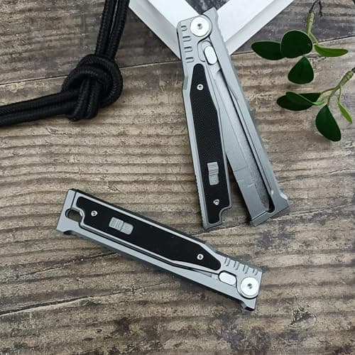 9 EDC Pocket Knife with D2 Steel Blade and G10 Handle for Men