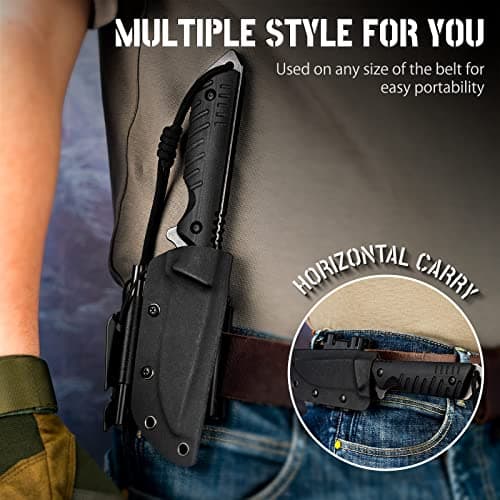 NedFoss Tactical Survival Knife with Fire Starter - Camping Gift for Men
