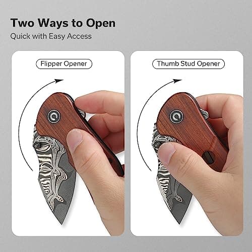 CIVIVI Gordo Folding Pocket Knife, 2.51" Damascus Blade, Utility Knife C22018C-DS1